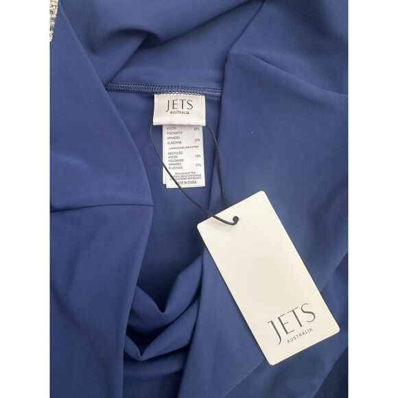 Jets Australia Jetset Fold Down High Waisted Bikini Bottom Pacific Blue NWT 10 - Picture 8 of 10